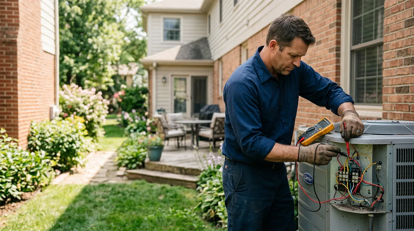 HVAC technician working near Brenham, TX